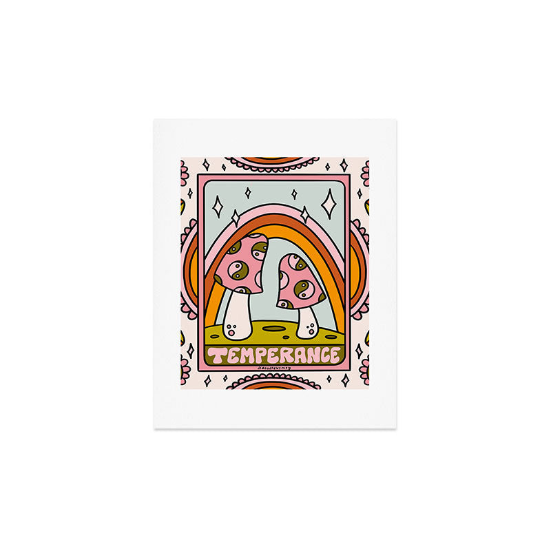 14. Temperance Tarot Mushroom Art Print