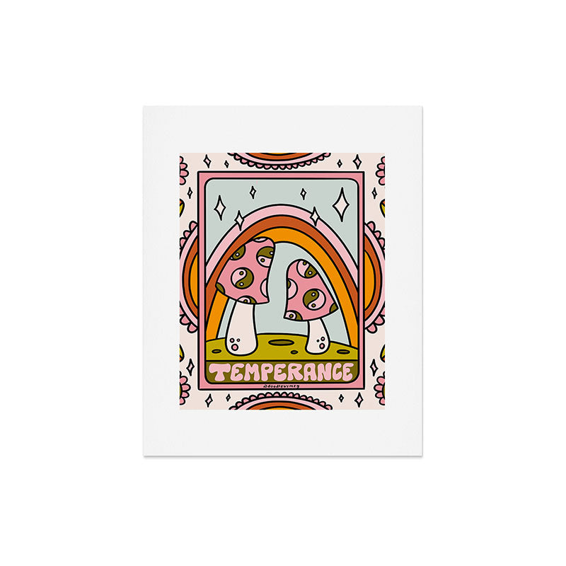 14. Temperance Tarot Mushroom Art Print
