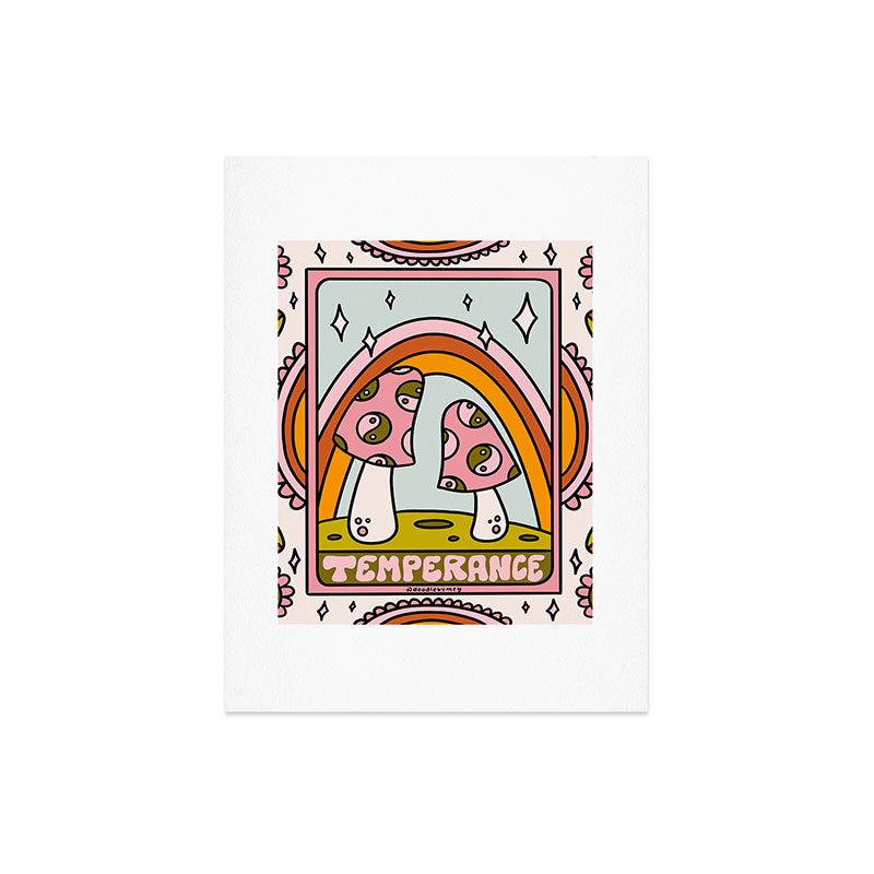 14. Temperance Tarot Mushroom Art Print