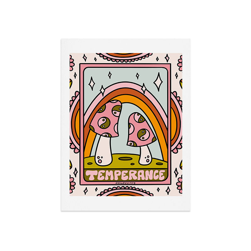 14. Temperance Tarot Mushroom Art Print