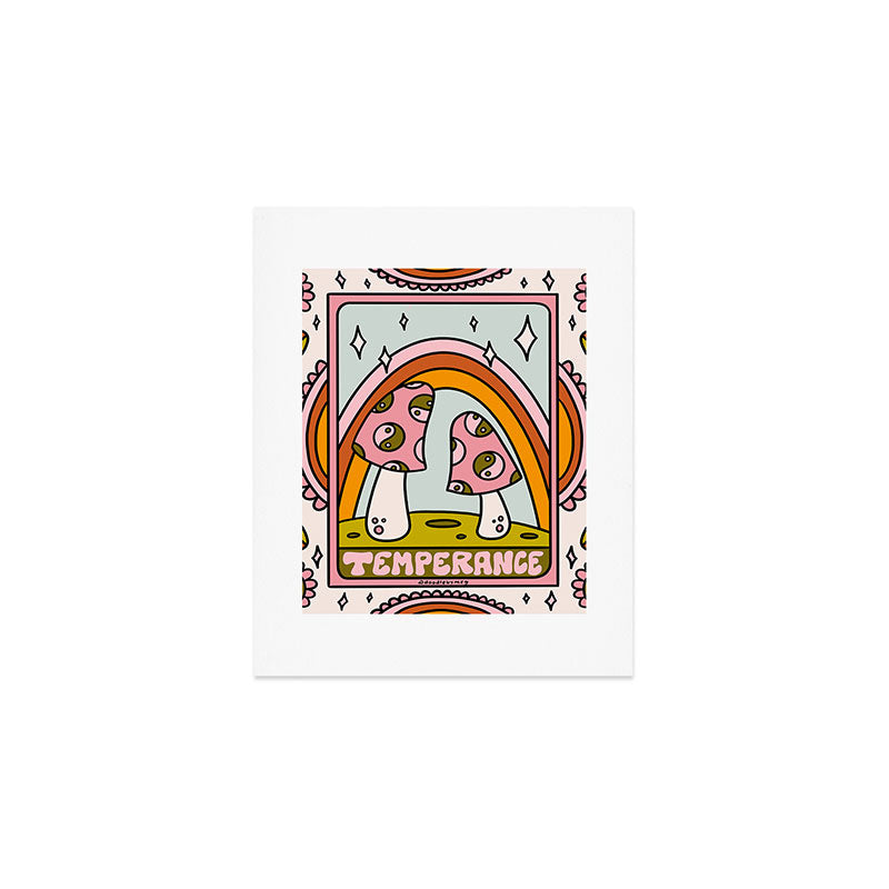 14. Temperance Tarot Mushroom Art Print
