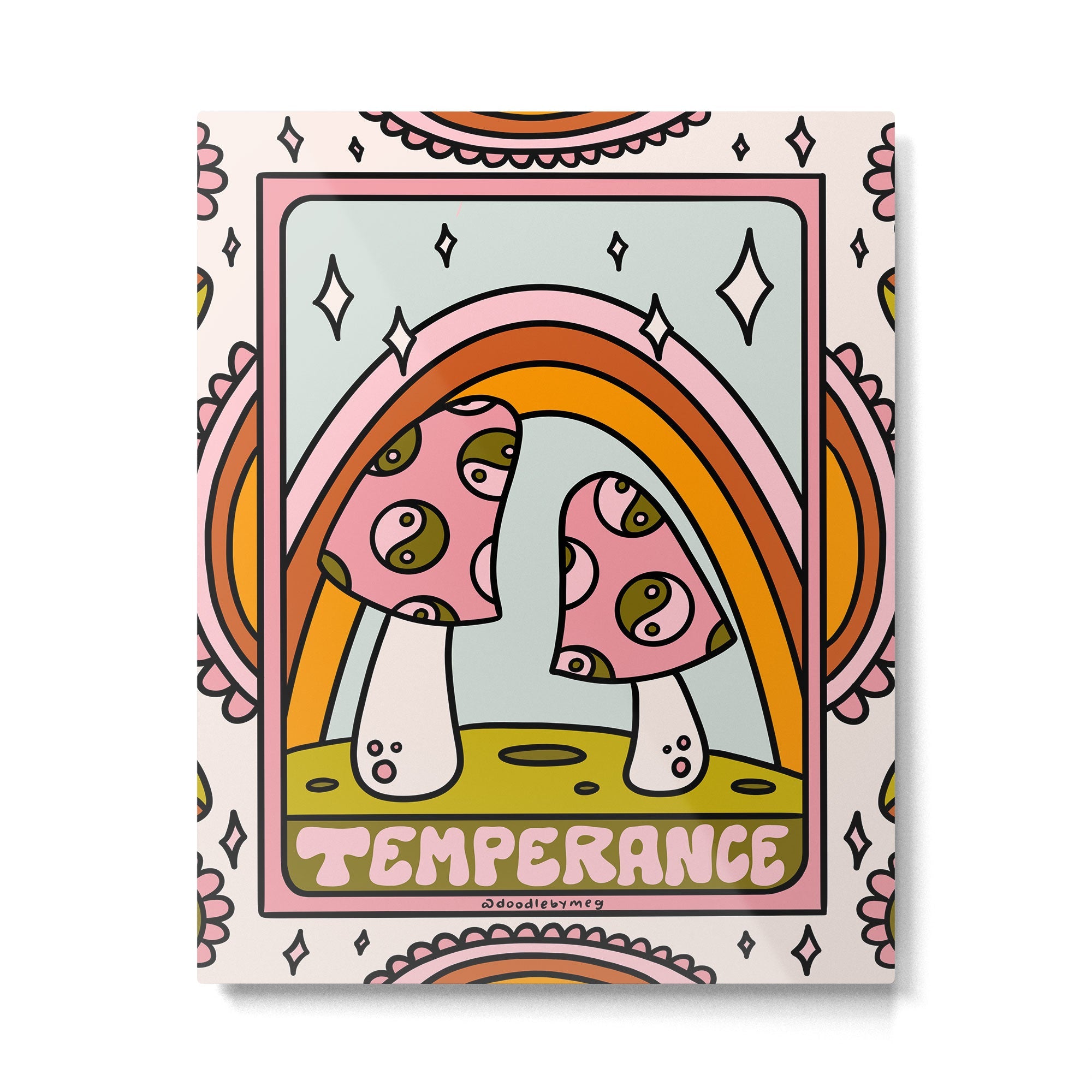 14. Temperance Tarot Mushroom Metal Print