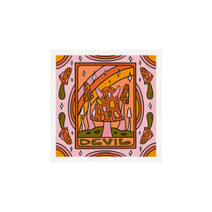 15. Devil Tarot Mushroom Art Print