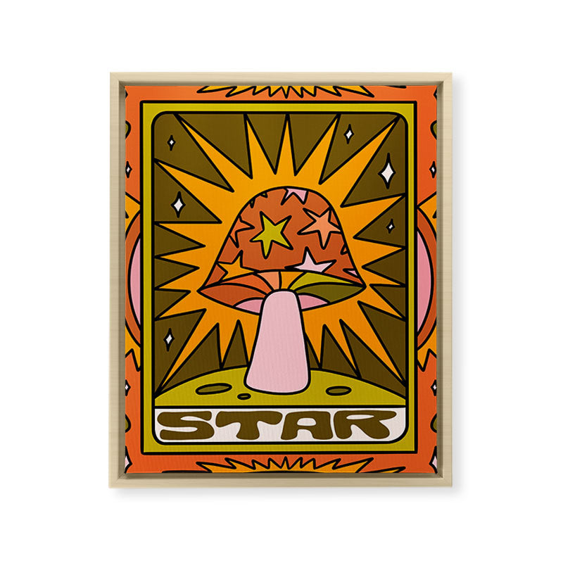 17. Star Mushroom Framed Canvas Print