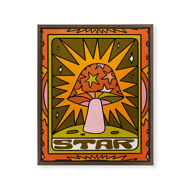 17. Star Mushroom Framed Canvas Print