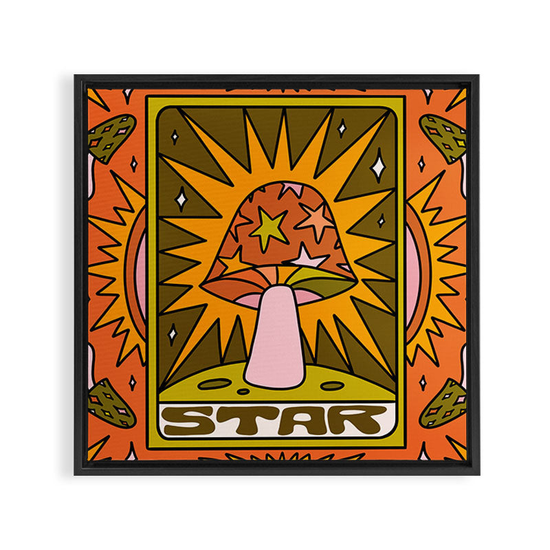 17. Star Mushroom Framed Canvas Print