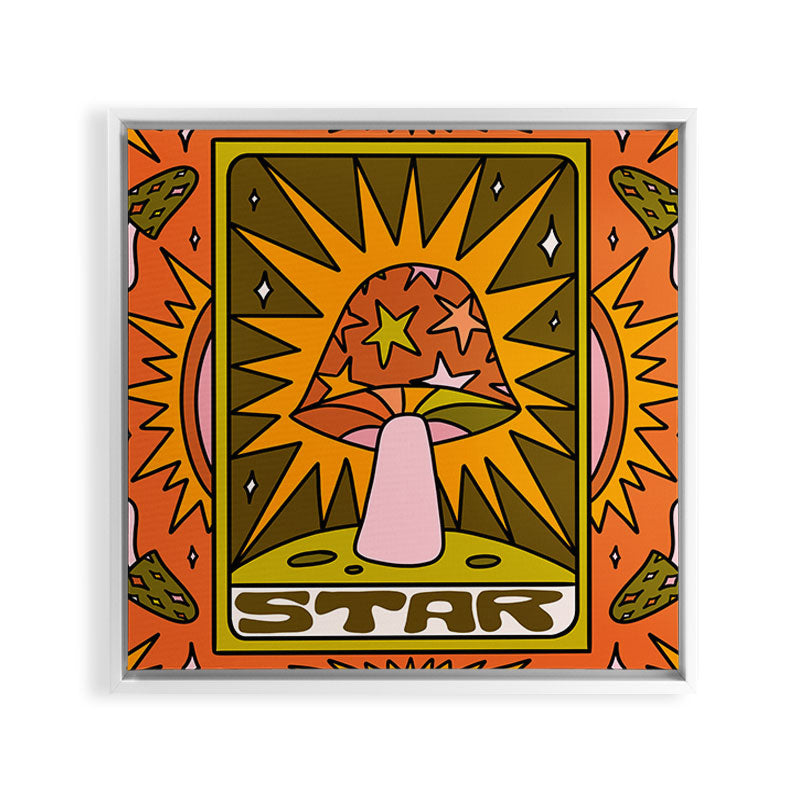 17. Star Mushroom Framed Canvas Print
