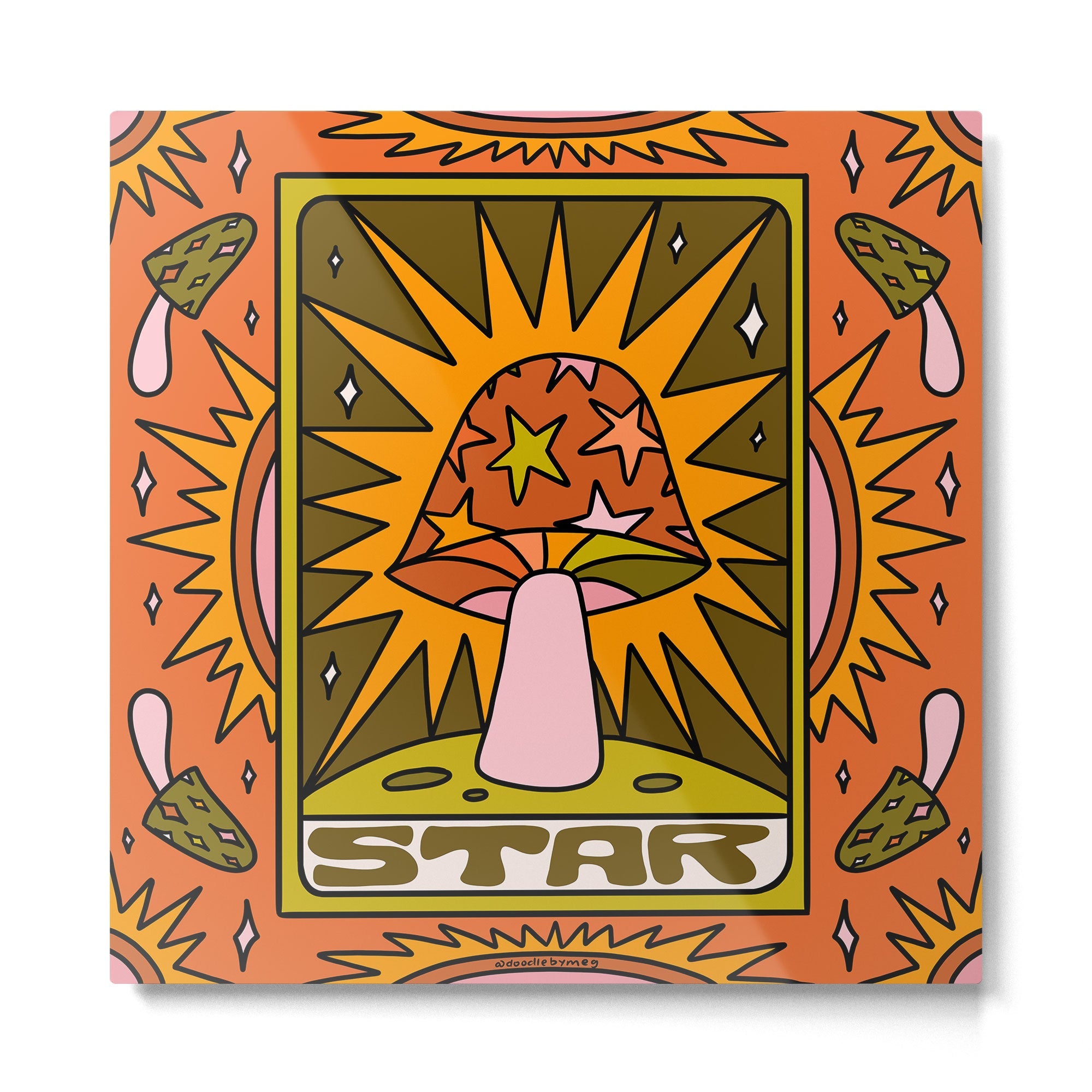 17. Star Mushroom Metal Print