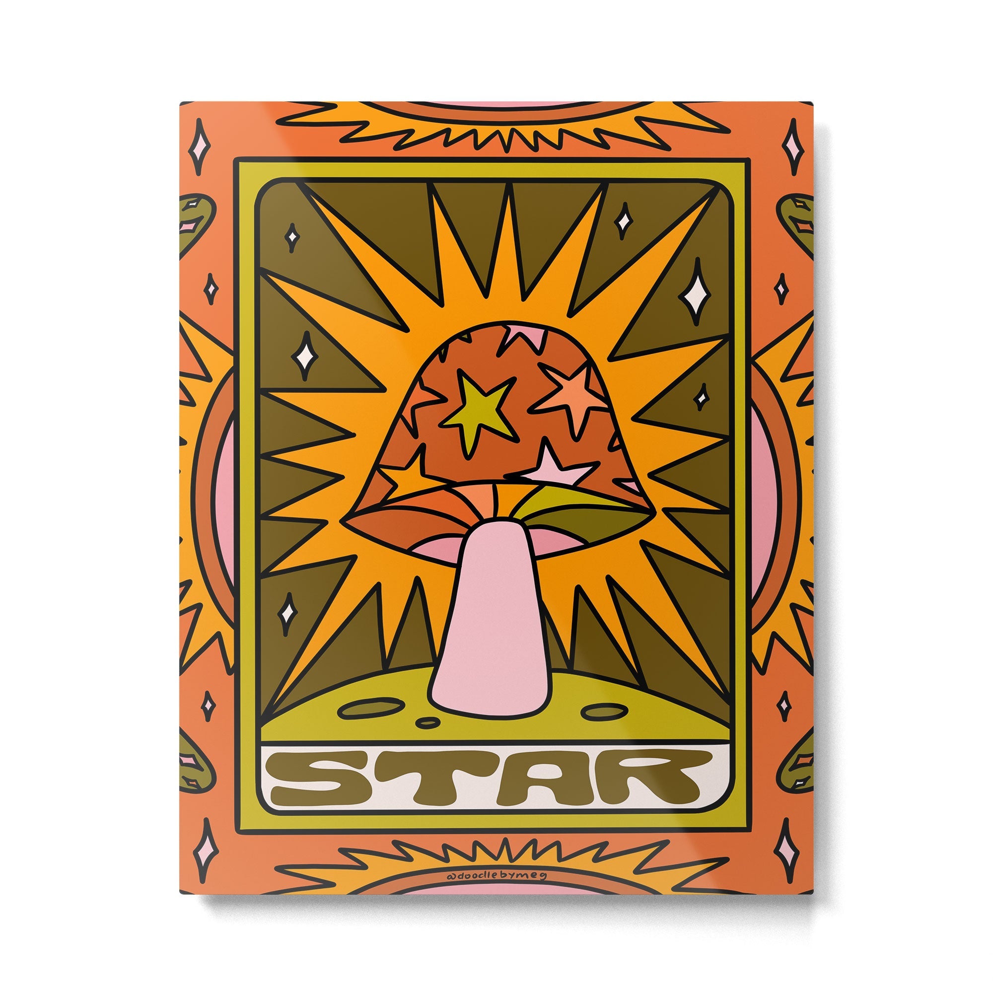 17. Star Mushroom Metal Print