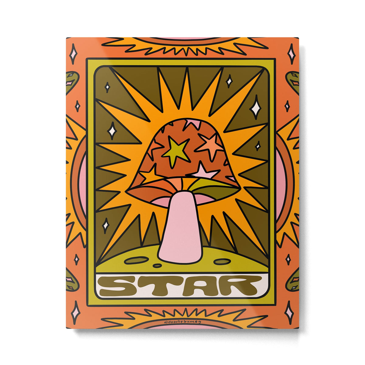 17. Star Mushroom Metal Print