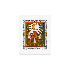 18. Moon Tarot Mushroom Art Print