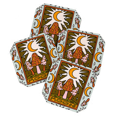 18. Moon Tarot Mushroom Coaster
