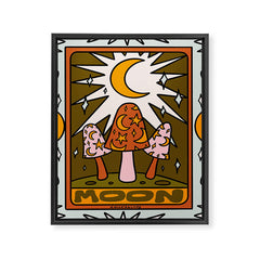 18. Moon Tarot Mushroom Framed Canvas Print