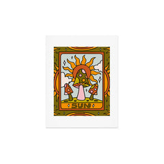 19. Sun Tarot Mushroom Art Print