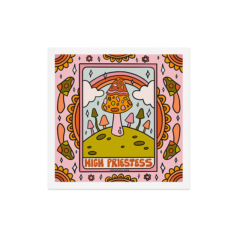 2. High Priestess Mushroom Art Print