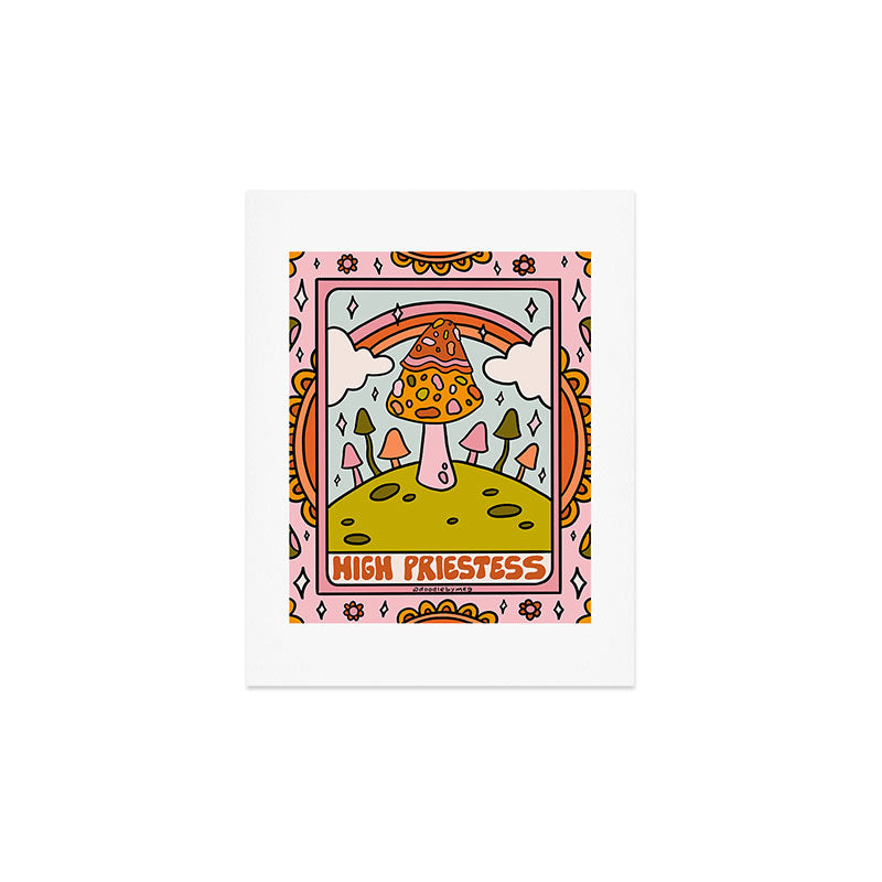 2. High Priestess Mushroom Art Print