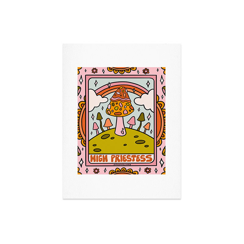 2. High Priestess Mushroom Art Print