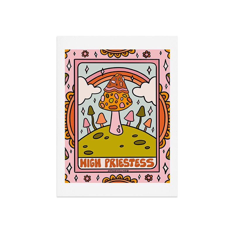 2. High Priestess Mushroom Art Print