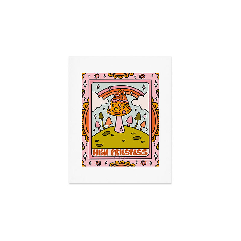 2. High Priestess Mushroom Art Print