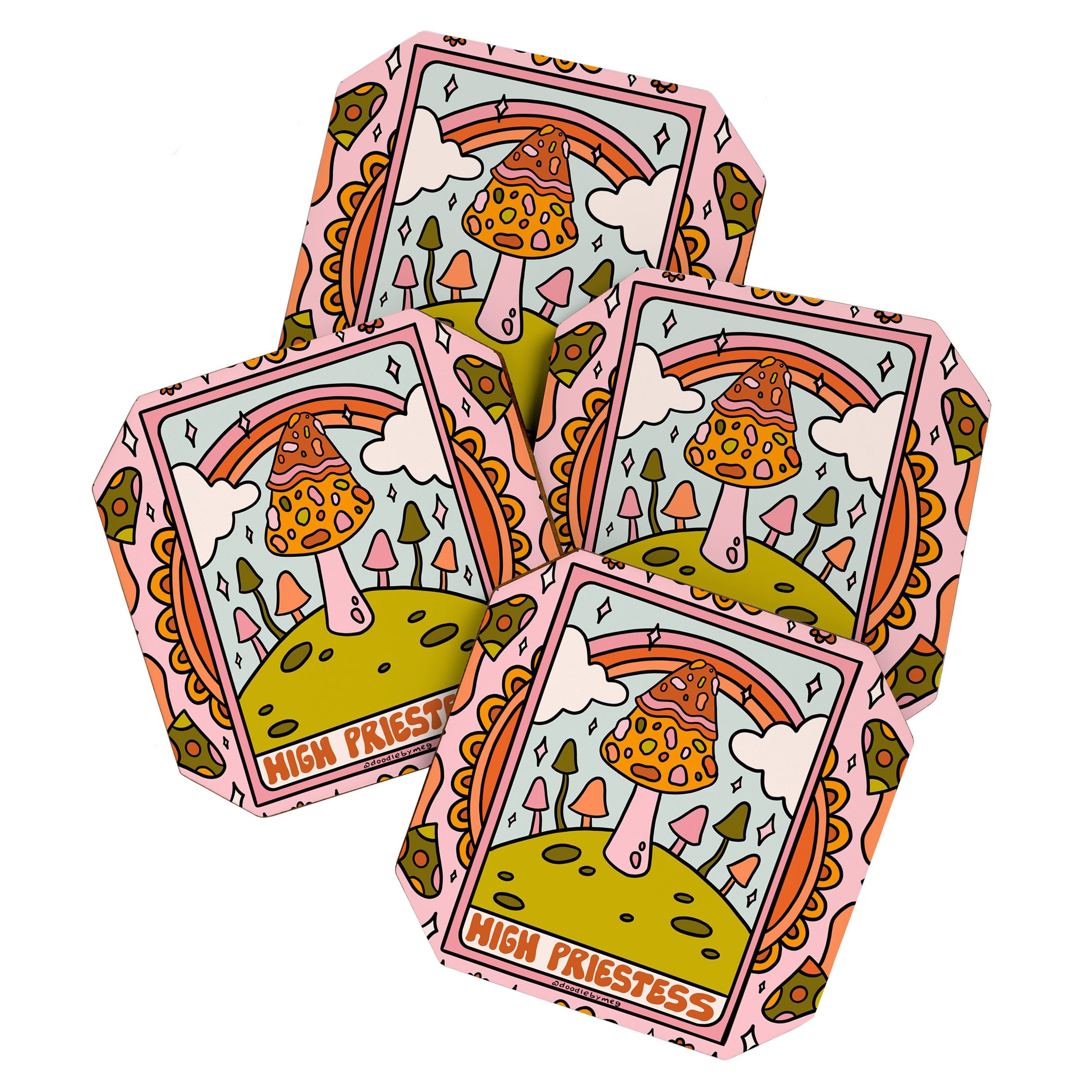 2. High Priestess Mushroom Coaster