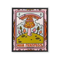 2. High Priestess Mushroom Framed Canvas Print