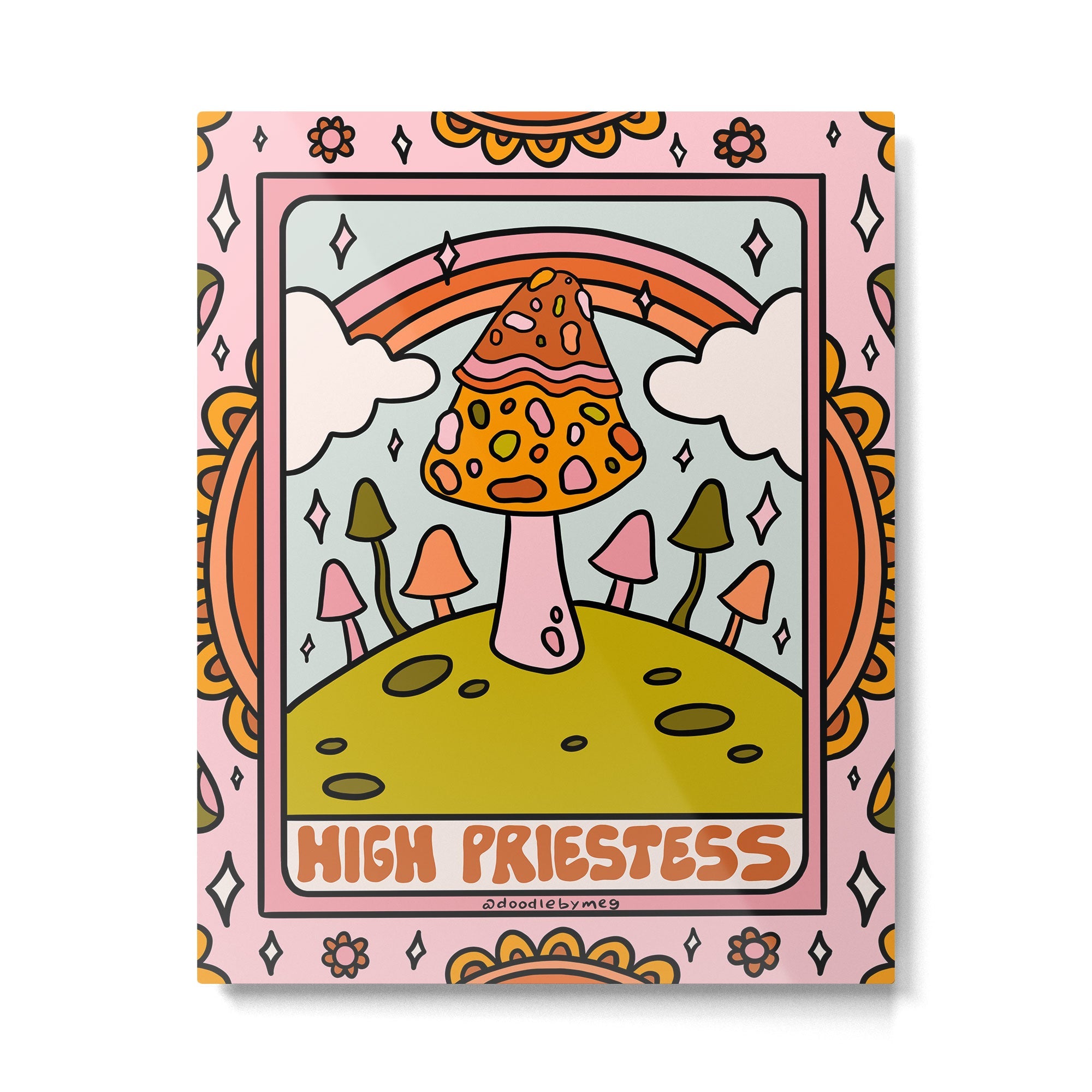2. High Priestess Mushroom Metal Print