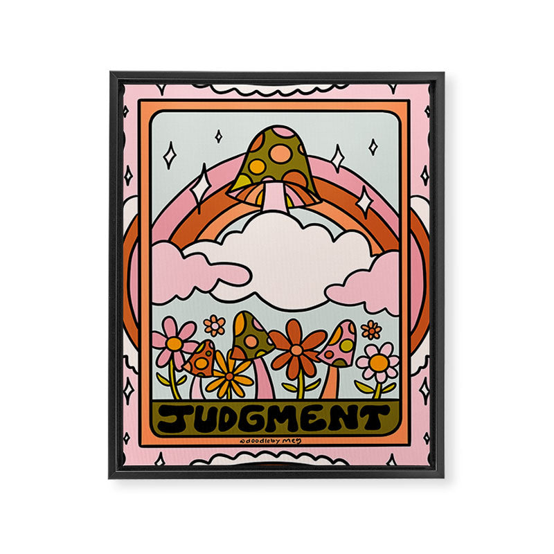20. Judgment Tarot Mushroom Framed Canvas Print