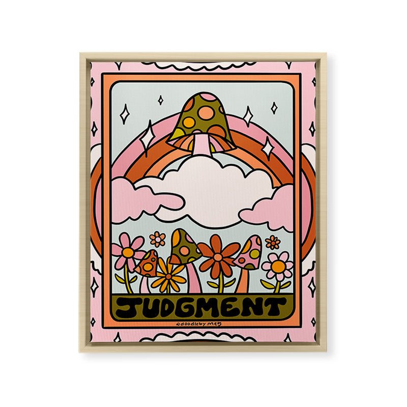 20. Judgment Tarot Mushroom Framed Canvas Print