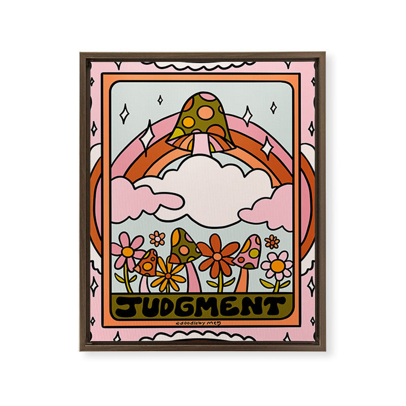 20. Judgment Tarot Mushroom Framed Canvas Print