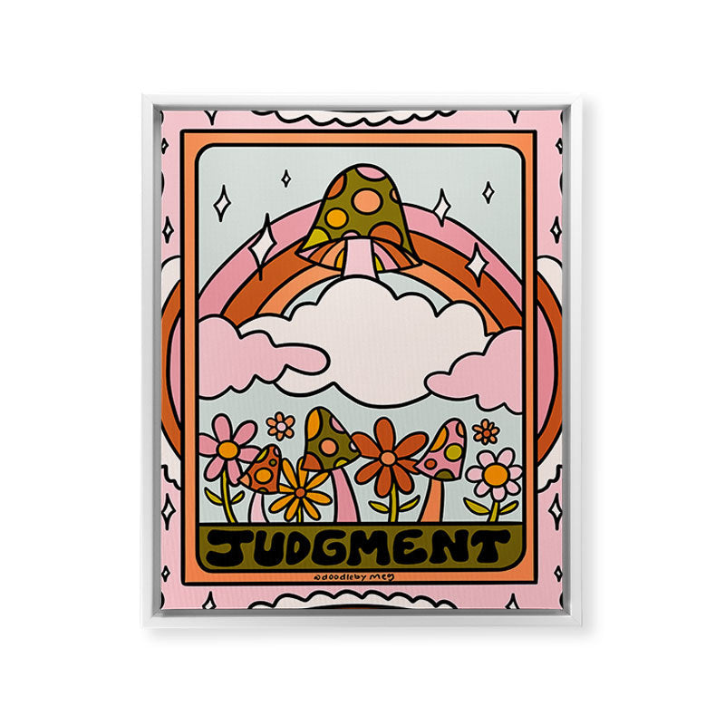 20. Judgment Tarot Mushroom Framed Canvas Print
