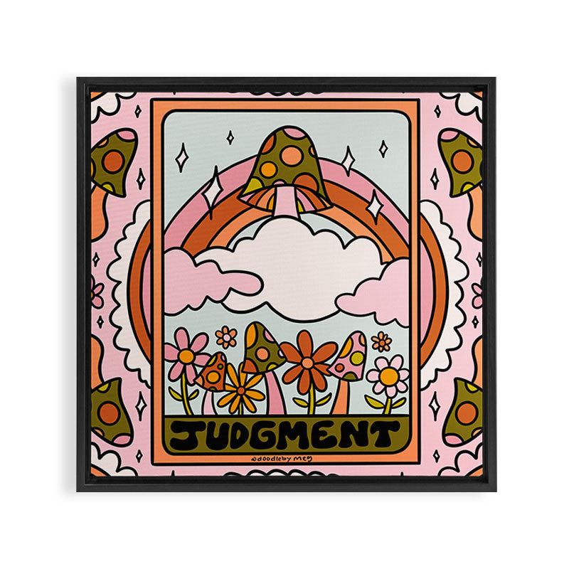 20. Judgment Tarot Mushroom Framed Canvas Print