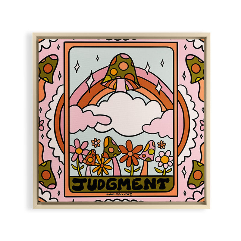 20. Judgment Tarot Mushroom Framed Canvas Print