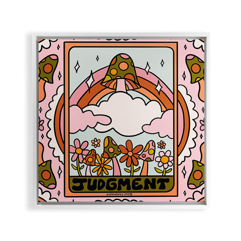 20. Judgment Tarot Mushroom Framed Canvas Print