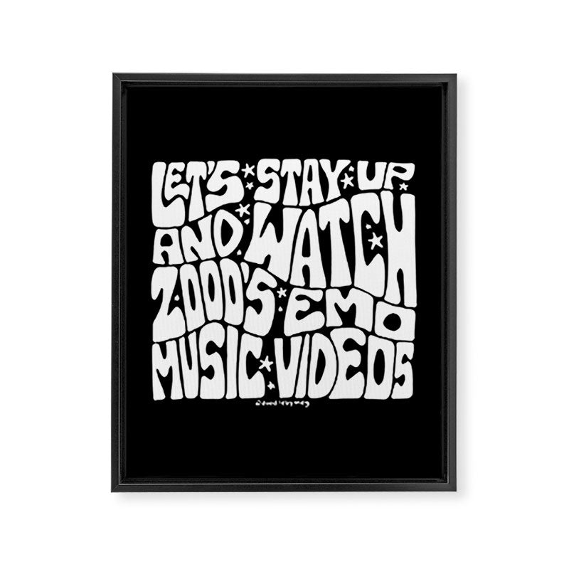 2000's Emo Music Video Framed Canvas Print