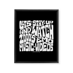 2000's Emo Music Video Framed Canvas Print