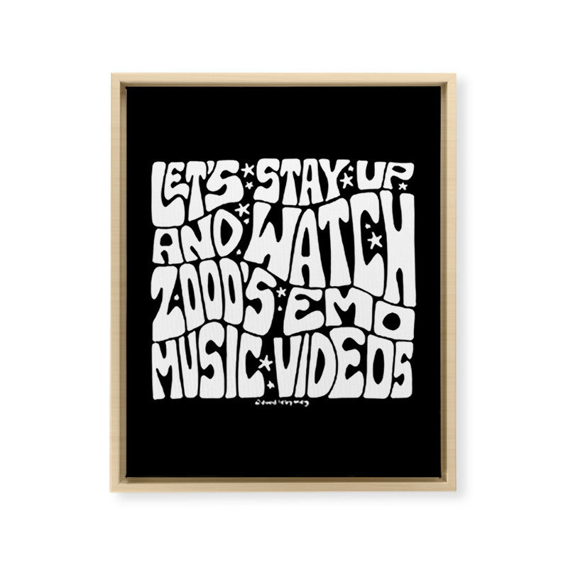 2000's Emo Music Video Framed Canvas Print