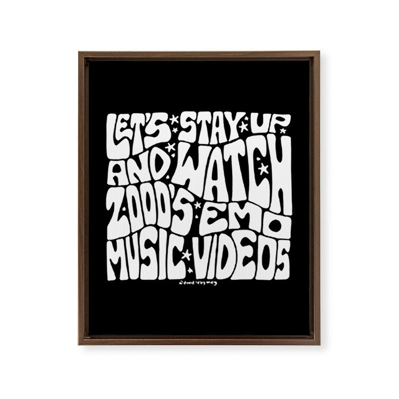 2000's Emo Music Video Framed Canvas Print