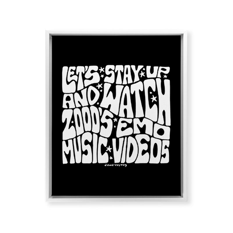 2000's Emo Music Video Framed Canvas Print