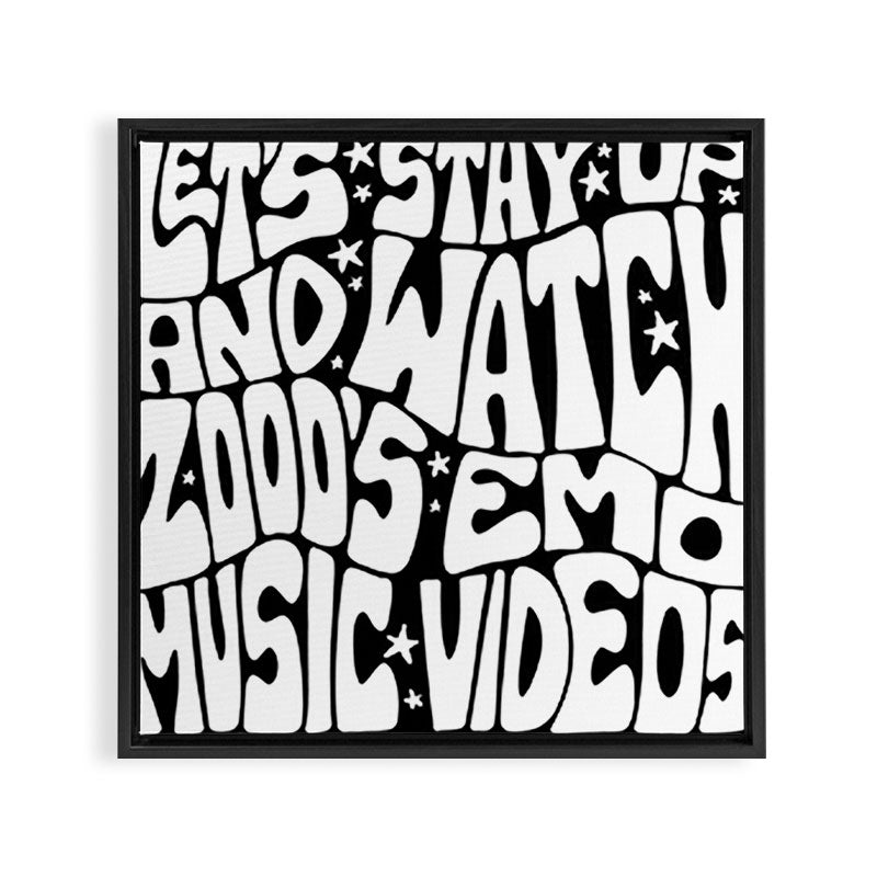 2000's Emo Music Video Framed Canvas Print