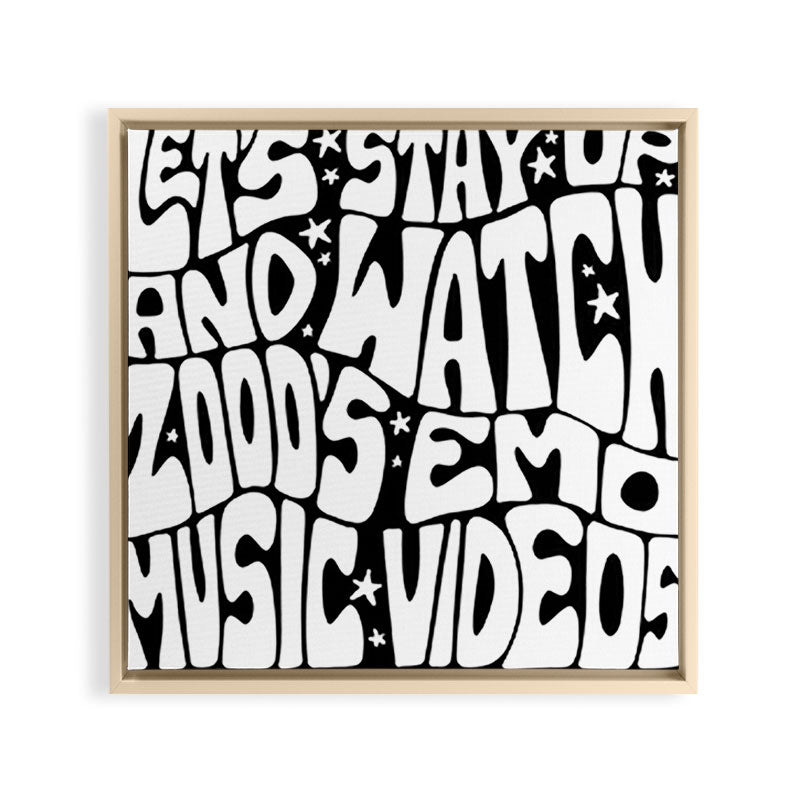 2000's Emo Music Video Framed Canvas Print
