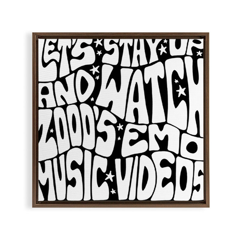 2000's Emo Music Video Framed Canvas Print