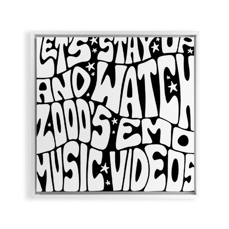 2000's Emo Music Video Framed Canvas Print