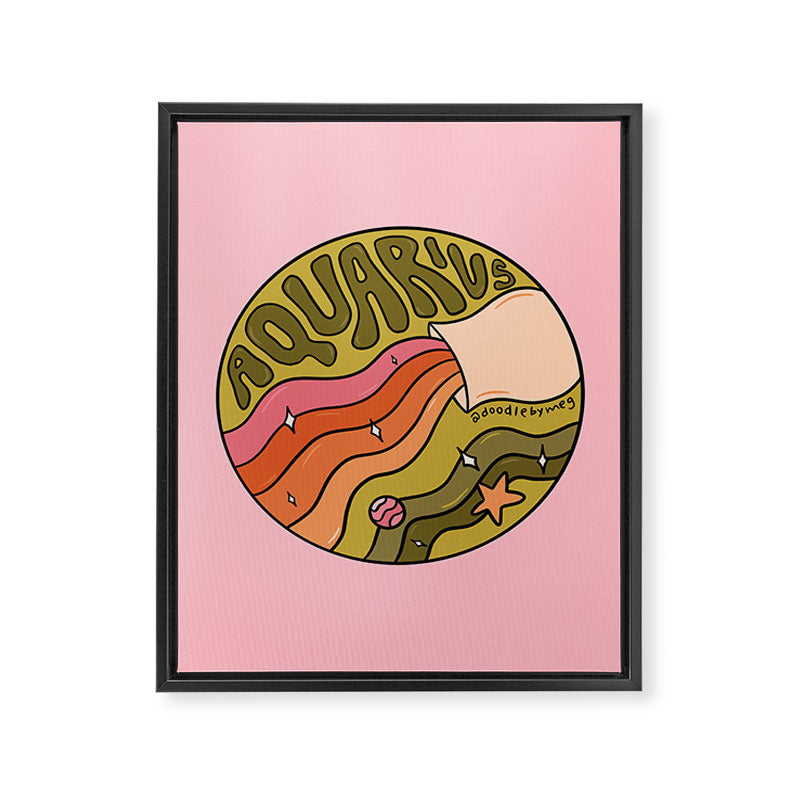 2020 Aquarius Framed Canvas Print