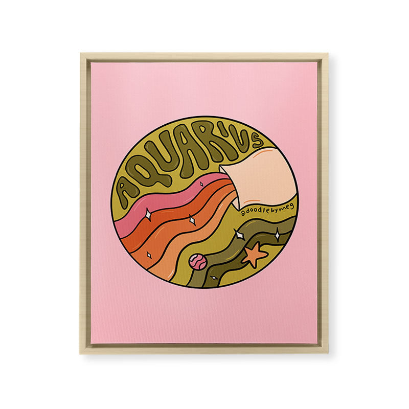2020 Aquarius Framed Canvas Print