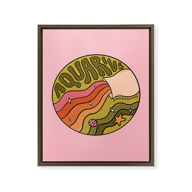 2020 Aquarius Framed Canvas Print