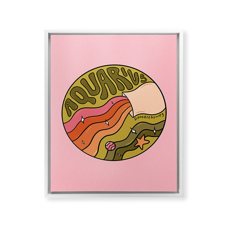 2020 Aquarius Framed Canvas Print