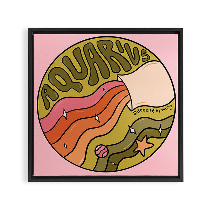 2020 Aquarius Framed Canvas Print