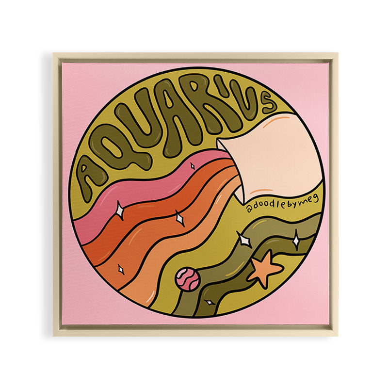 2020 Aquarius Framed Canvas Print