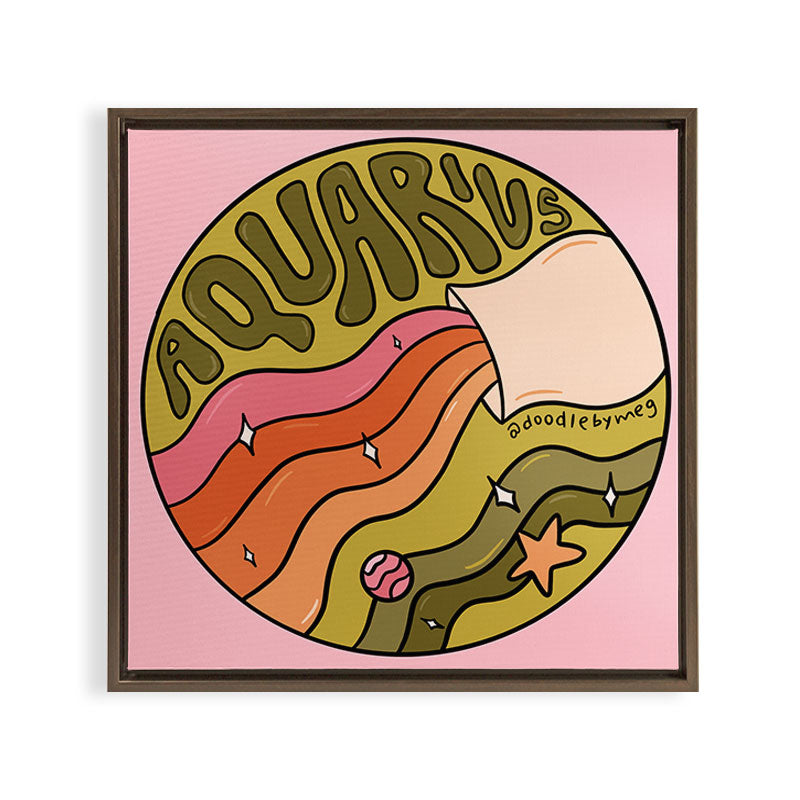2020 Aquarius Framed Canvas Print