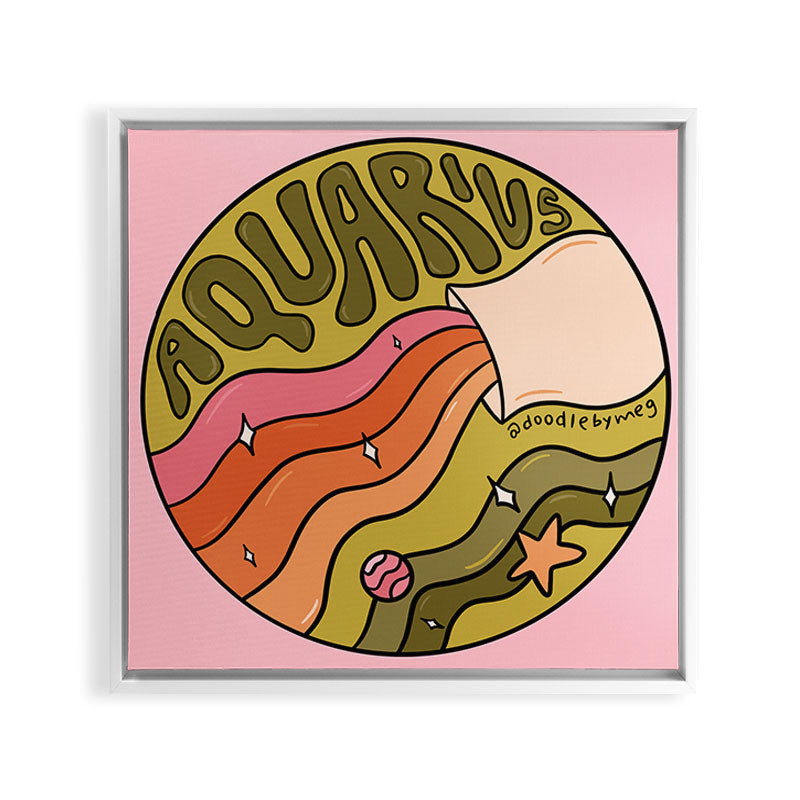 2020 Aquarius Framed Canvas Print